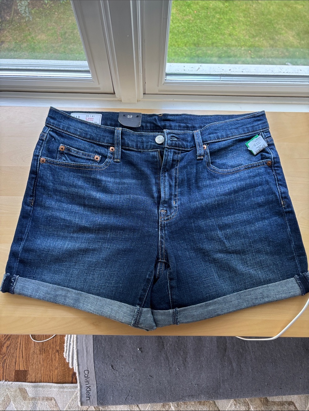 GAP Dark Blue Rolled Cuff Denim Shorts